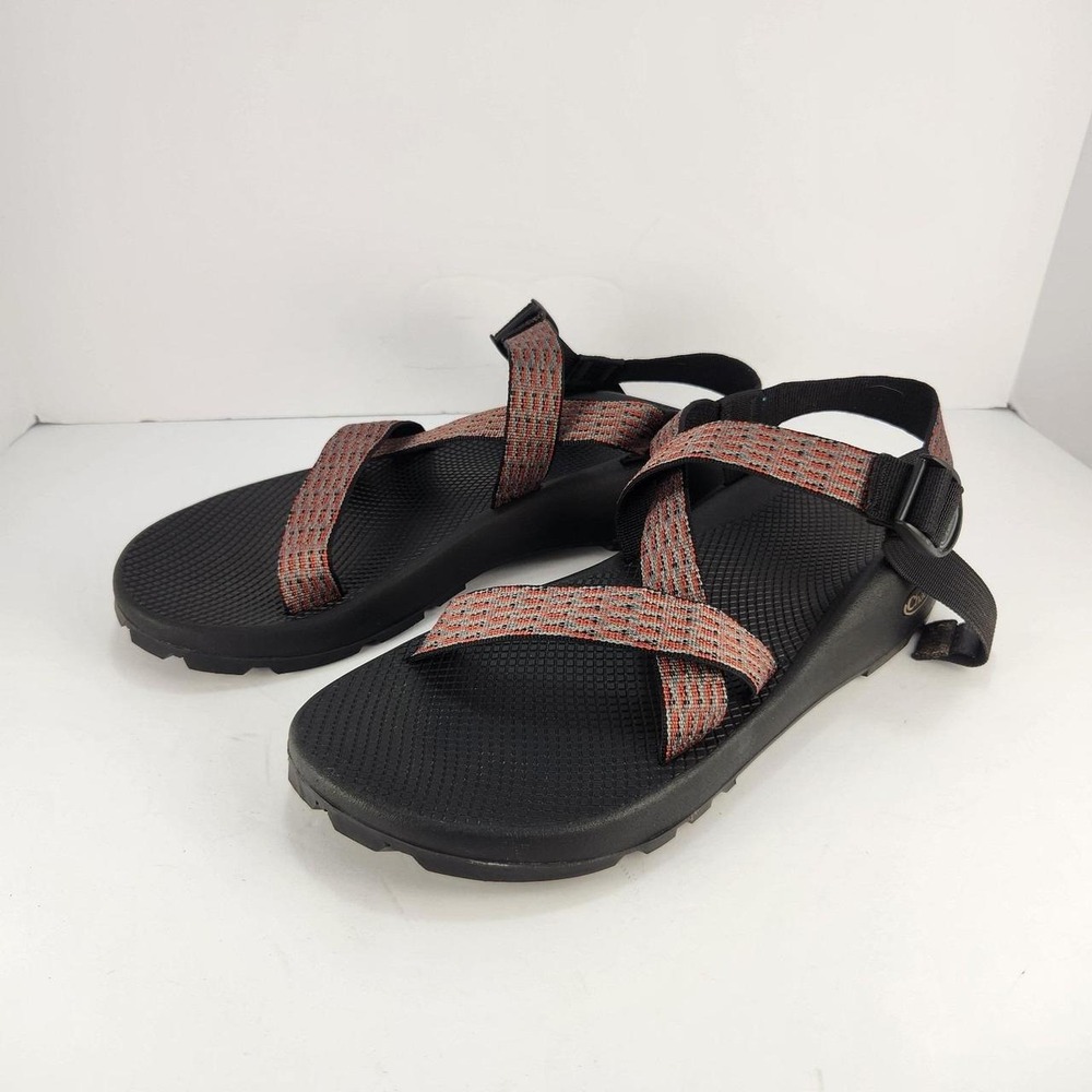 Chaco Z/Cloud Men's Size 14 Adjustable Strap Hiking Sport Sandals Black Red Gray